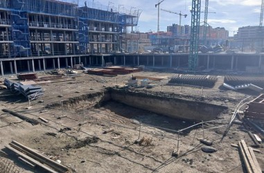Avance de obras del Edificio Aqua Moliner. Fase final de la estructura