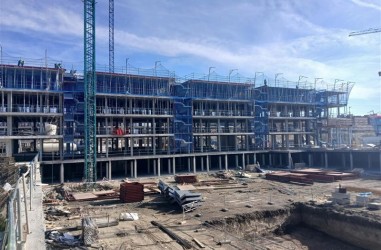Avance de obras del Edificio Aqua Moliner. Fase final de la estructura