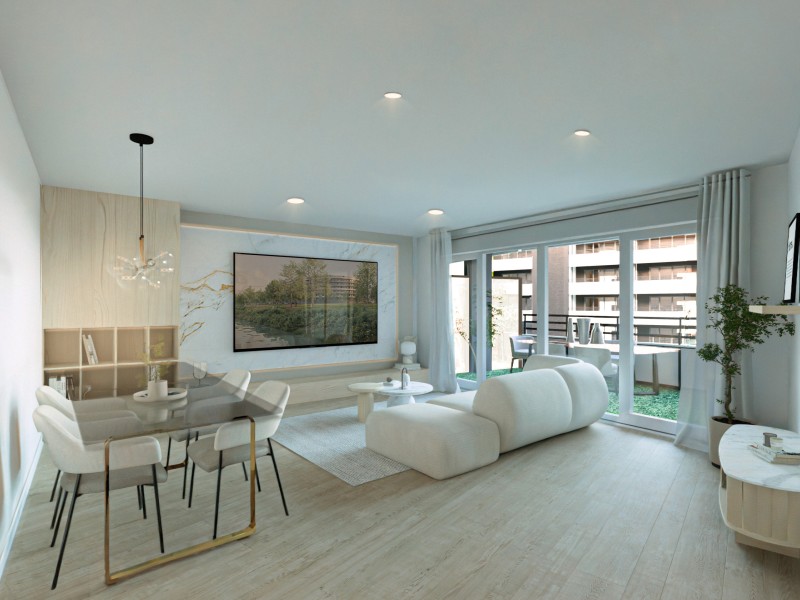 Infografía orientativa a concretar en el desarrollo del proyecto. Salón correspondiente a Esc 7 B, Esc 8 A y B y Esc 9 A y B