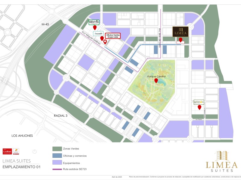 Plano de Limea y oficina comercial