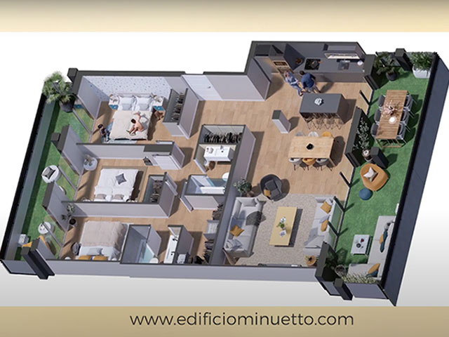 Vista plano - Edificio Minuetto